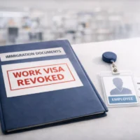 immigration-documents-for-revoked-work-visa-showing-employee-id-and-access-card